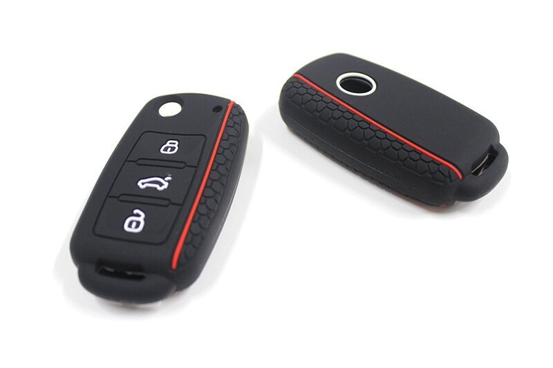 (vw8 punainen viiva 1kpl) Dont Touch My Key Cap Cover For VW Caddy Golf Jetta Polo Passat Scirocco Tiguan For Skoda Octavia Seat hinta ja tiedot | Lisätarvikkeet autoiluun | hobbyhall.fi