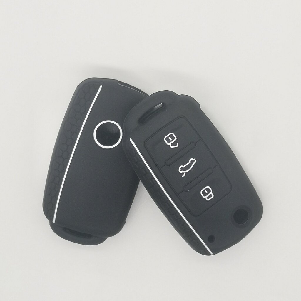 (8-valkoinen viiva-1 kpl) Dont Touch My Key Cap Cover For VW Caddy Golf Jetta Polo Passat Scirocco Tiguan For Skoda Octavia Seat hinta ja tiedot | Lisätarvikkeet autoiluun | hobbyhall.fi