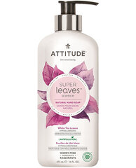 Valkoisen teen uutetta sisältävä käsisaippua Attitude Super Leaves Hand Soap White Tea Leaves 473 ml hinta ja tiedot | Attitude Kodin puhdistusaineet ja siivoustarvikkeet | hobbyhall.fi