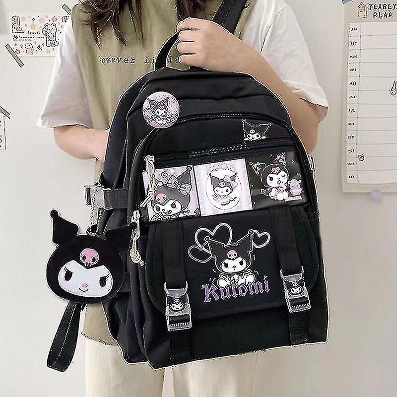 Uusi Sanrio Kuromi Reppu Olkalaukku Pompompurin My Melody Students Koululaukku Suuri kapasiteetti Sarjakuva söpö koululaukku hinta ja tiedot | Koulureput ja -laukut | hobbyhall.fi