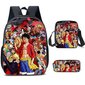 Anime One Piece Print 3 kpl/setti Lasten reppu Lounaskassi Crossbody Bag Penaali pojille Tytöille hinta ja tiedot | Koulureput ja -laukut | hobbyhall.fi