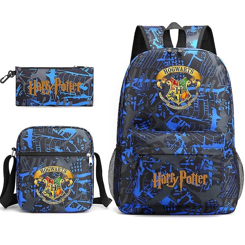 Lasten Harry Potter -kolmiosainen koululaukku, painettu suurikokoinen ulkoreppu #1 hinta ja tiedot | Koulureput ja -laukut | hobbyhall.fi