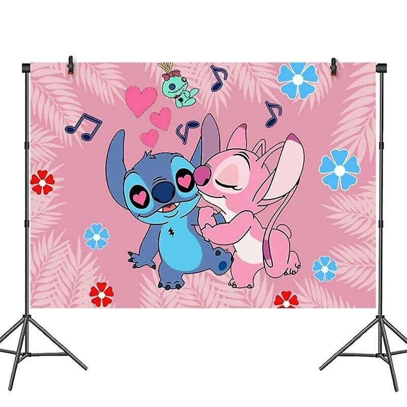 Pinkki Stitch Syntymäpäiväjuhlakoristeet Lilo ja Stitch -teema Astiasto Enkeli Ilmapallo Lautaset Kupit Tarvikkeet Lasten Tytöille hinta ja tiedot | Liput | hobbyhall.fi