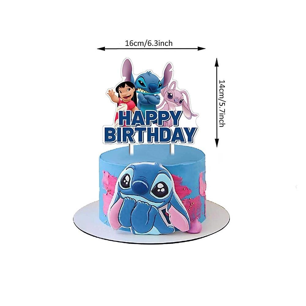 Stitch & Lilo Juhlatarvikkeet Koristeet Ilmapallot Cake Topper Banderollit hinta ja tiedot | Liput | hobbyhall.fi