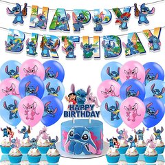 Stitch & Lilo Teema Syntymäpäiväkoristeet Sarjakuva Syntymäpäiväkoristeet Ilmapallot Kakunpäälliset bannerit hinta ja tiedot | Liput | hobbyhall.fi