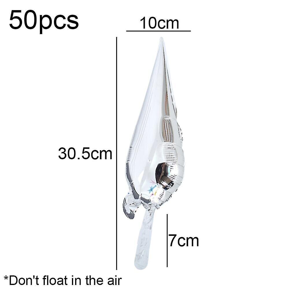 Tähtifolioilmapallot metalliset - 10x31cm, 50 kpl piikkiilmapallot joulukoristeet, uudenvuoden sisustus hinta ja tiedot | Liput | hobbyhall.fi