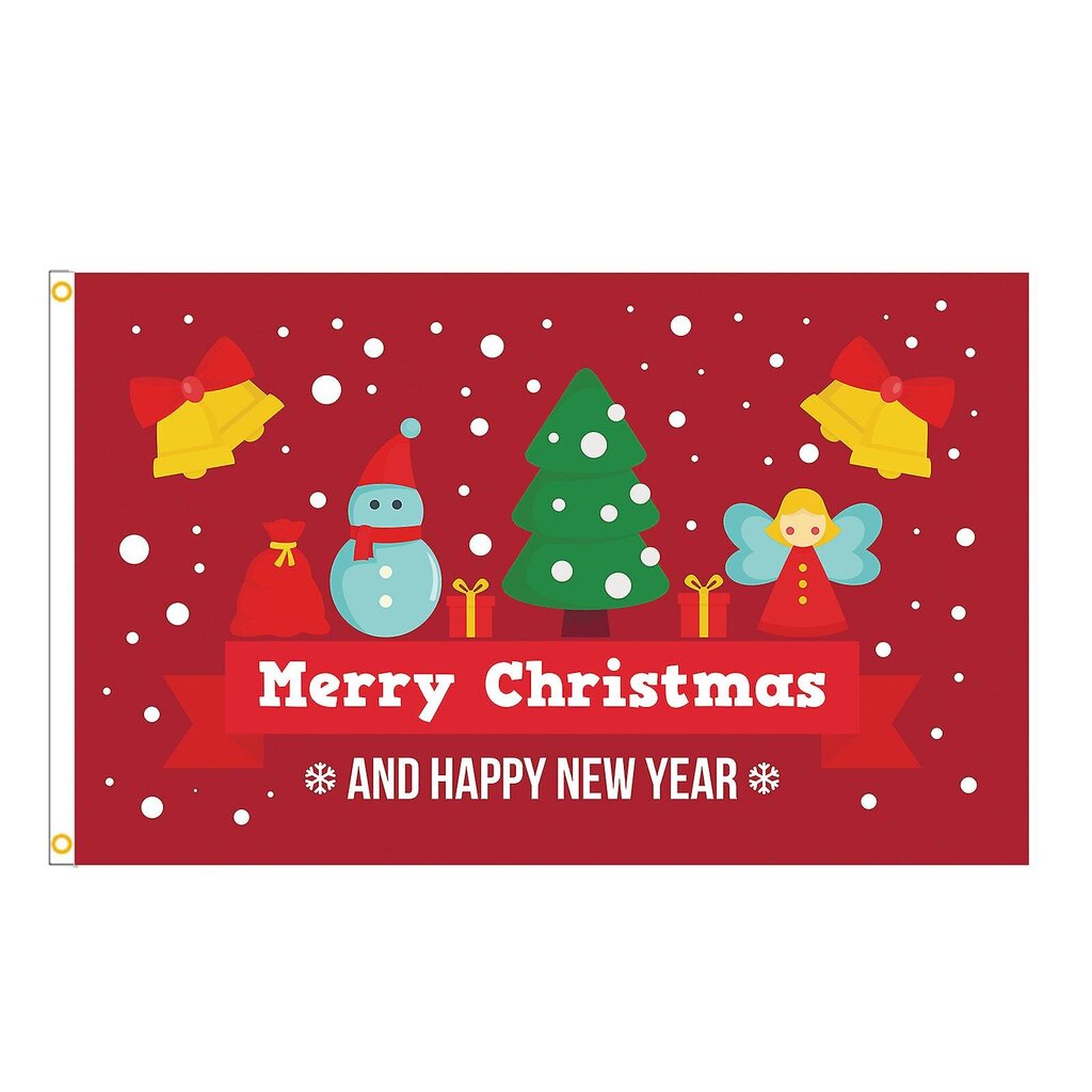 Tyyli 3merry Christmas lippu 150x90cm - Hyvää joulua lippu 90x150cm - Liput hinta ja tiedot | Liput | hobbyhall.fi