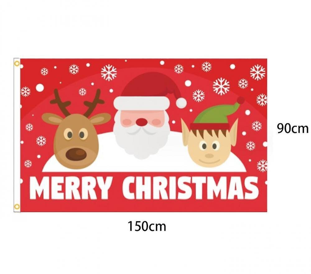 Tyyli 2merry Christmas lippu 150x90cm - Hyvää joulua lippu 90x150cm - Liput hinta ja tiedot | Liput | hobbyhall.fi