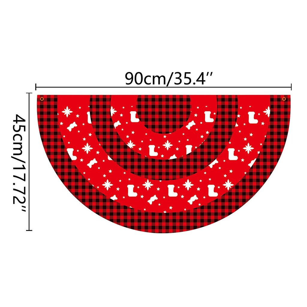 Tuulettimen muotoinen joulupuutarhan lippu Joulupukki riippuva lippu puoliympyrän muotoinen hinta ja tiedot | Liput | hobbyhall.fi