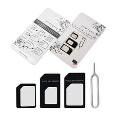 Noosy SIM-kortti muunnin Nano SIM-kortille Black hinta ja tiedot | Puhelimen lisätarvikkeet | hobbyhall.fi