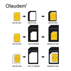 Noosy SIM-kortti muunnin Nano SIM-kortille Black hinta ja tiedot | Puhelimen lisätarvikkeet | hobbyhall.fi