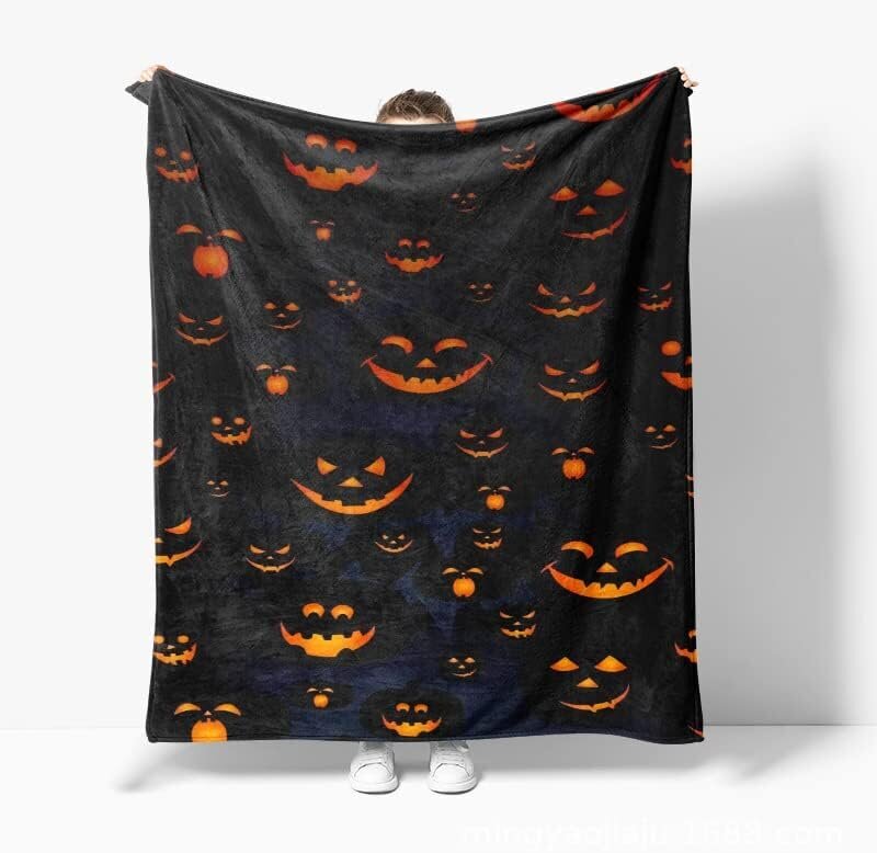 Flanellipeitto Super Pehmeä vaalea viltti Halloween Pumpkin Print vuodesohvan peitto Ilmastointipeite, 51 tuumaa × 59 tuumaa peitto-7 51 tuumaa × 59 tuumaa hinta ja tiedot | Peitot | hobbyhall.fi