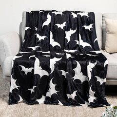 Goottilainen peitto Bat Black Throw Peitto Kodikas Pehmo Pehmo Peitot Sängysohvaan 60" x 50" Bat 60"x50" hinta ja tiedot | Peitot | hobbyhall.fi