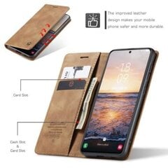 CASEME Retro Lompakkokotelo Samsung Galaxy S23 - Ruskea Brown hinta ja tiedot | Puhelimen lisätarvikkeet | hobbyhall.fi