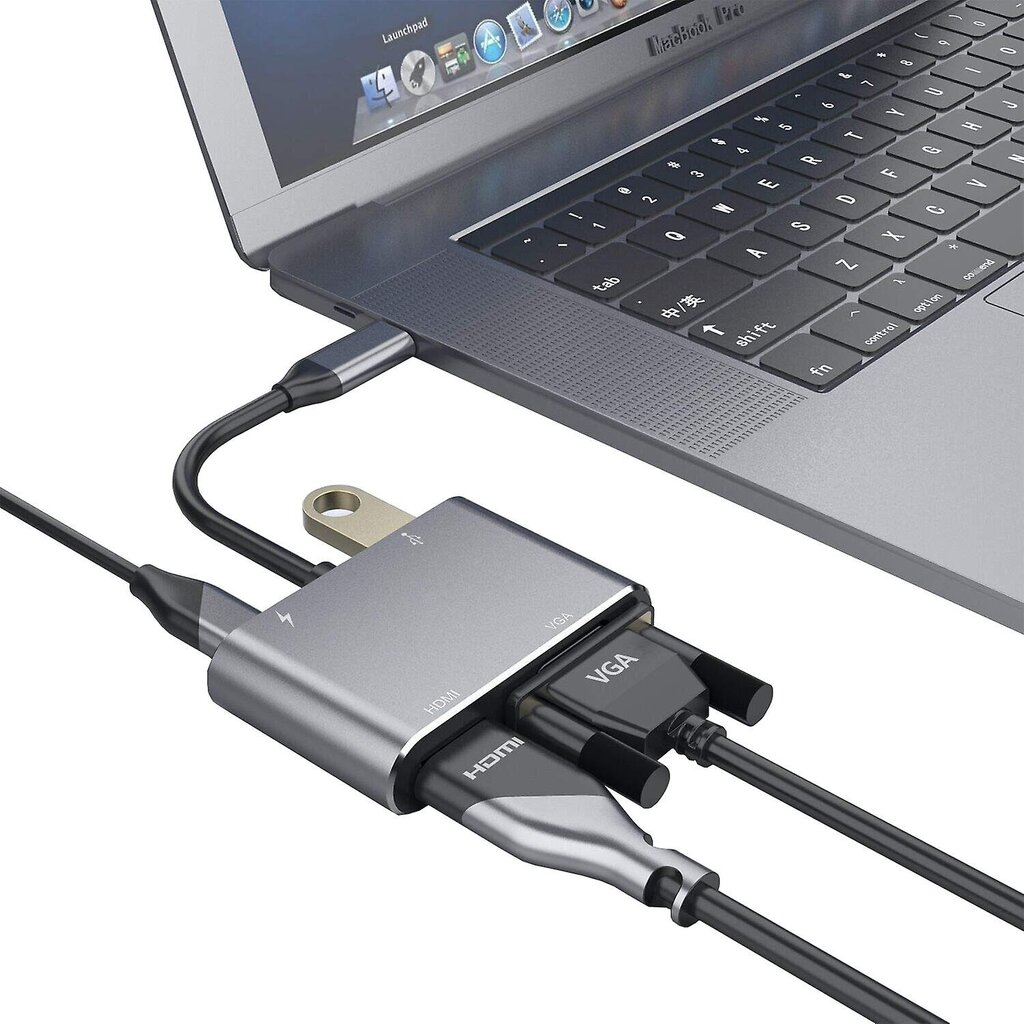 USB C - HDMI moniporttisovitin USB 3.1 Gen 1 Thumderbolt 3 - HDMI 4K -videomuunnin/USB 3.0 -keskitinportti PD-pikalatausportti hinta ja tiedot | Adapterit | hobbyhall.fi