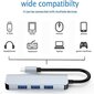 USB C -keskitin USB 3.0 Ohut alumiinikuori Type C - 4-porttinen USB 3.0 -sovitin, nopea USB-jakaja, yhteensopiva MacBook Airin, Mac Pron/Minin, iMacin, XPS:n, hinta ja tiedot | Adapterit | hobbyhall.fi