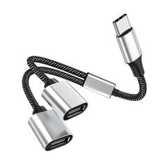 USB C - USB OTG -sovitinkaapeli Type C Uros - USB 2.0 naaras -laajennus HUB-telakointiasema U Dis:lle hinta ja tiedot | Adapterit | hobbyhall.fi