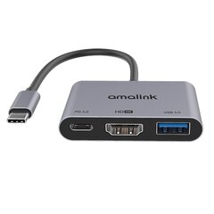 AMALINK AL-9175D Type C - HDMI + USB 3.0 + PD 3.0 -sovitin Multi-port Hub hinta ja tiedot | Adapterit | hobbyhall.fi