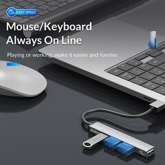 ORICO AH-A13 1*USB 3.0 + 3*USB 2.0 HUB 4-porttinen alumiiniseoksesta valmistettu USB-jakaja Macbook Pro PC -tietokoneelle hinta ja tiedot | Adapterit | hobbyhall.fi