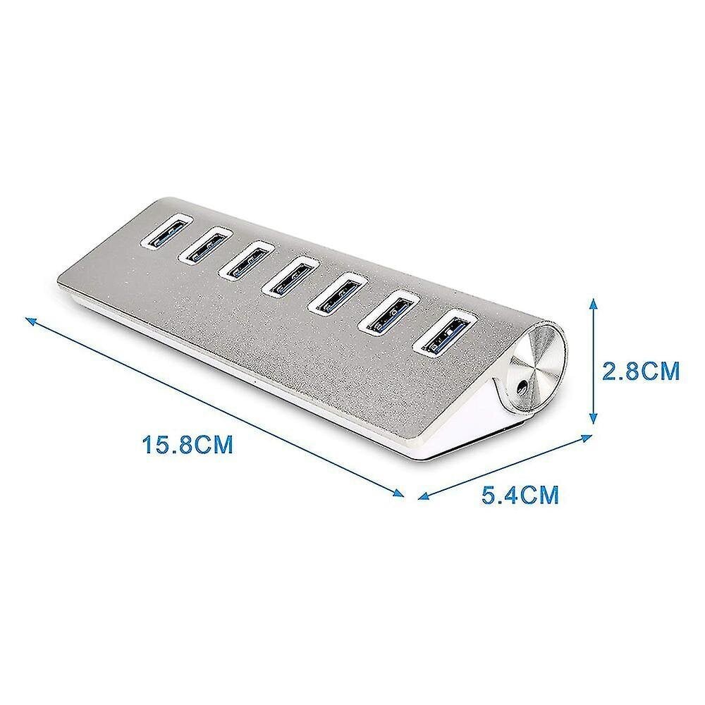 7 Usb 3.0 nopea USB-keskitin - kolmio alumiiniseos Seven tiedonsiirto USB-keskitin yhteensopiva PC, Imac, Macbook, Windows, USB Flash D hinta ja tiedot | Adapterit | hobbyhall.fi