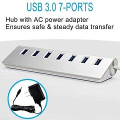 7 Usb 3.0 nopea USB-keskitin - kolmio alumiiniseos Seven tiedonsiirto USB-keskitin yhteensopiva PC, Imac, Macbook, Windows, USB Flash D hinta ja tiedot | Adapterit | hobbyhall.fi