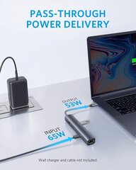 USB C -keskitin, Powerexpand 6-in-1 Usb C Pd Ethernet -keskitin, 65 W virransyöttö, 4k HDmi, 1 Gbps Ethernet, USB-c-dataportti, 2 Usb 3.0 dataa, Macbolle hinta ja tiedot | Adapterit | hobbyhall.fi