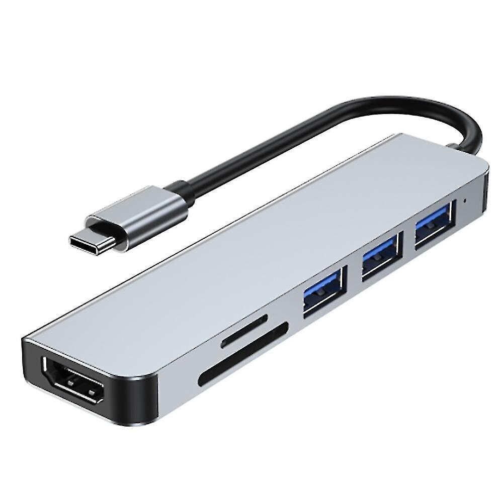 Usb C -keskittimen moniporttisovitin - 6 in 1 USB C - moniporttisovitin hinta ja tiedot | Adapterit | hobbyhall.fi