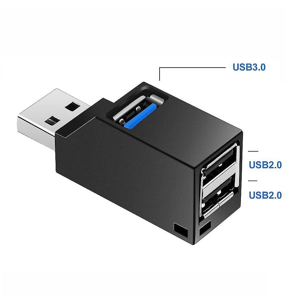 Mini Kannettava 3 Usb-porttia Laajennuskeskittimen jakaja-sovitin kannettavalle PC-tietokoneelle hinta ja tiedot | Adapterit | hobbyhall.fi