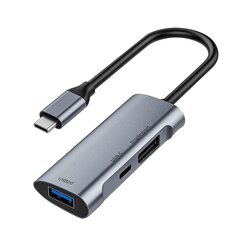 Telakointiasema Monitoiminen Plug Play Compact 3 In 1 Displayport Pd 60w Usb 2.0 USB C -keskitin tietokoneelle hinta ja tiedot | Adapterit | hobbyhall.fi