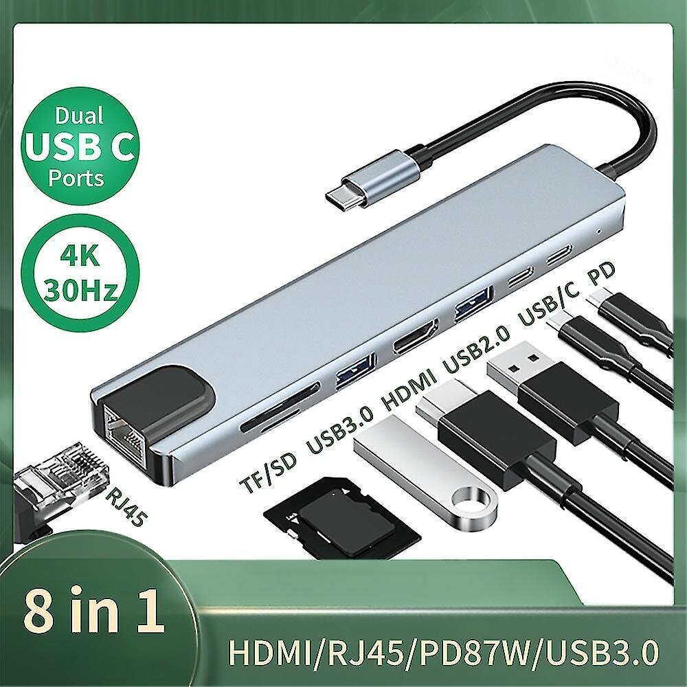 Usb C -keskitin 3.0 USB-C-sovittimen telakointiasema Macbook Pro M1 -kannettavalle tietokoneelle 4k Hdmi-keskitin Pd-pikalataus USB-jakaja hinta ja tiedot | Adapterit | hobbyhall.fi