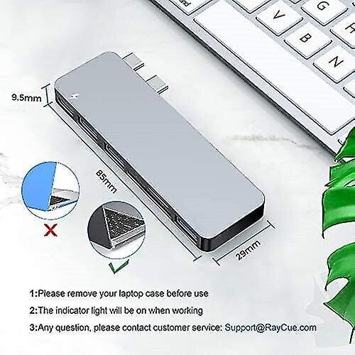 Sxbd USB C -keskitinsovitin, joka on yhteensopiva Macbook Pro/air 2020 2019 2018, 6 in 1 USB-c kanssa hinta ja tiedot | Adapterit | hobbyhall.fi