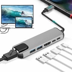 USB C Hub Type-C -sovitin 4K HDMI 2 USB 3.0 -portilla PD Macbookille hinta ja tiedot | Adapterit | hobbyhall.fi