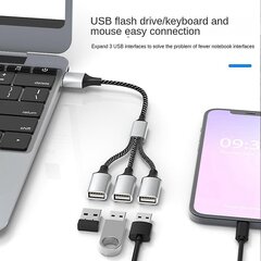 USB-USB 2.0 kolminkertainen usb-portti keskitin Otg-sovitin, USB A - 3 USB hinta ja tiedot | Adapterit | hobbyhall.fi