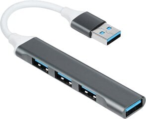 4-porttinen USB 3.0 -keskitin, ultraohut USB-datakeskitin, nopea USB 3.0 -laajennustiedonsiirto Macbookille, USB-muistitikut, kannettava tietokone, kannettava tietokone, ulkoinen H hinta ja tiedot | Adapterit | hobbyhall.fi