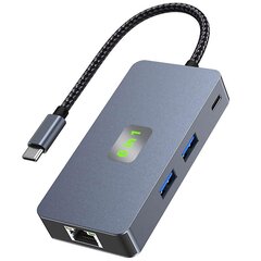 6-in-1 USB C -keskitin USB 3.2 Type C -keskitin Gigabit + USB3.2 (10Gbps) + 4K/60Hz HD + PD100W nopea lataus kannettavan tietokoneen telakointiasema hinta ja tiedot | Adapterit | hobbyhall.fi