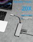 6 in 1 USB C -keskittimen moniporttisovittimet, mac-sovitin, 4k HDmi, 100 W pikalataus, USB-c ja 3 Usb-a 5gbps dataportti, USB 2.0 hinta ja tiedot | Adapterit | hobbyhall.fi