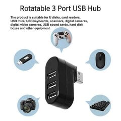 Pyörivä Extender Hub Usb 2.0 High Speed ​​Usb 3 Port Splitter Kannettava Usb Multiport Hub Puhelin hinta ja tiedot | Adapterit | hobbyhall.fi