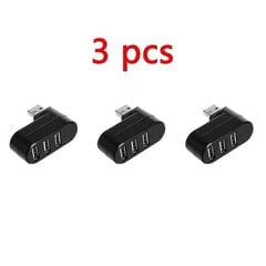 Pyörivä Extender Hub Usb 2.0 High Speed ​​Usb 3 Port Splitter Kannettava Usb Multiport Hub Puhelin hinta ja tiedot | Adapterit | hobbyhall.fi