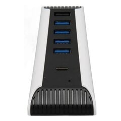 5-porttinen nopea USB-laajennuskeskitin 4 x USB 2.0 1 x USB-pikalatausportti 1 x USB C Plug and Play USB-keskitin PS5:lle hinta ja tiedot | Adapterit | hobbyhall.fi