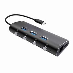 6 in 1 Type C - 3 porttia 3.0 USB-keskitin 5gbps + Rj45 1000m + hdmi-yhteensopiva keskitin hinta ja tiedot | Adapterit | hobbyhall.fi