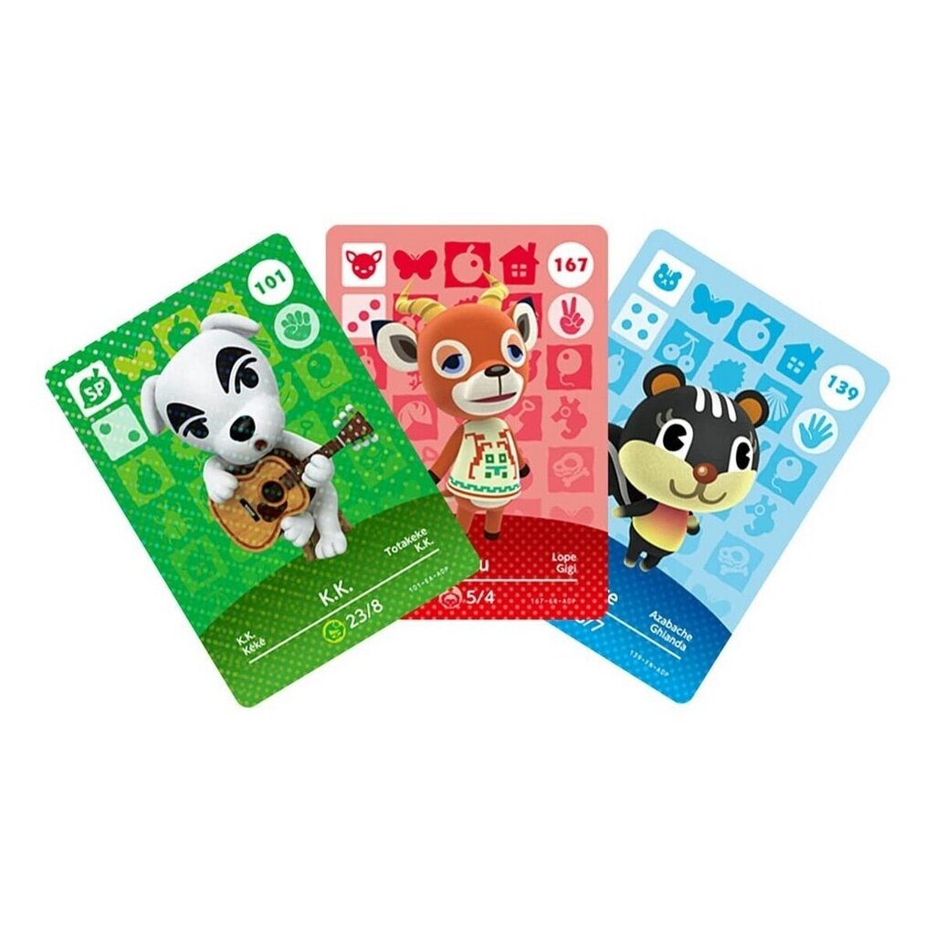 Kortit Nintendo Amiibo Kortit Animal Crossing, 3 kpl. hinta ja tiedot | Pelien oheistuotteet | hobbyhall.fi