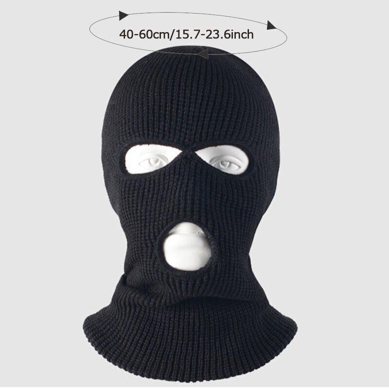 Koko kasvot peittävä suksinaamari Hattu 3 reikää Balaclava Army Tactical CS Tuulenpitävä Neule Pipot Konepelti Talvi Lämmin Unisex Lippalakit hinta ja tiedot | Laskettelusuojukset | hobbyhall.fi