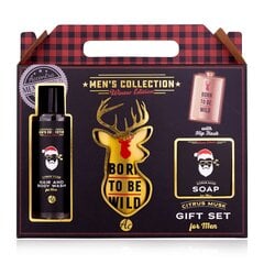 Kylpykosmetiikkasetti miehille MEN'S COLLECTION WINTER EDITION, 150 ml hiusten ja vartalon pesuaine + 100 g saippuaa + juomapullo (115 ml) hinta ja tiedot | Suihkusaippuat ja suihkugeelit | hobbyhall.fi