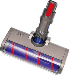 Turbo sähkömoottorilla varustettu pyörivä harja, joka on yhteensopiva Dyson V7 V8 V10 V11 pehmeälle telalle parkettilaatoille ja automaattiselle led-valolle hinta ja tiedot | Pölynimureiden lisätarvikkeet | hobbyhall.fi