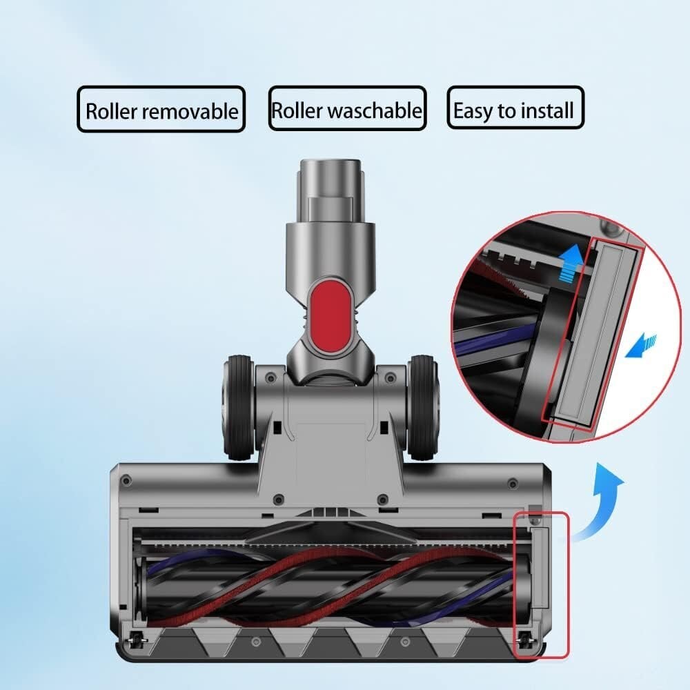 Harja Yhteensopiva Dyson V10 V8 V7 V11 V15 pölynimurin lisävarusteen kanssa 5 lamppulla kovalle lattialle ja matolle hinta ja tiedot | Pölynimureiden lisätarvikkeet | hobbyhall.fi