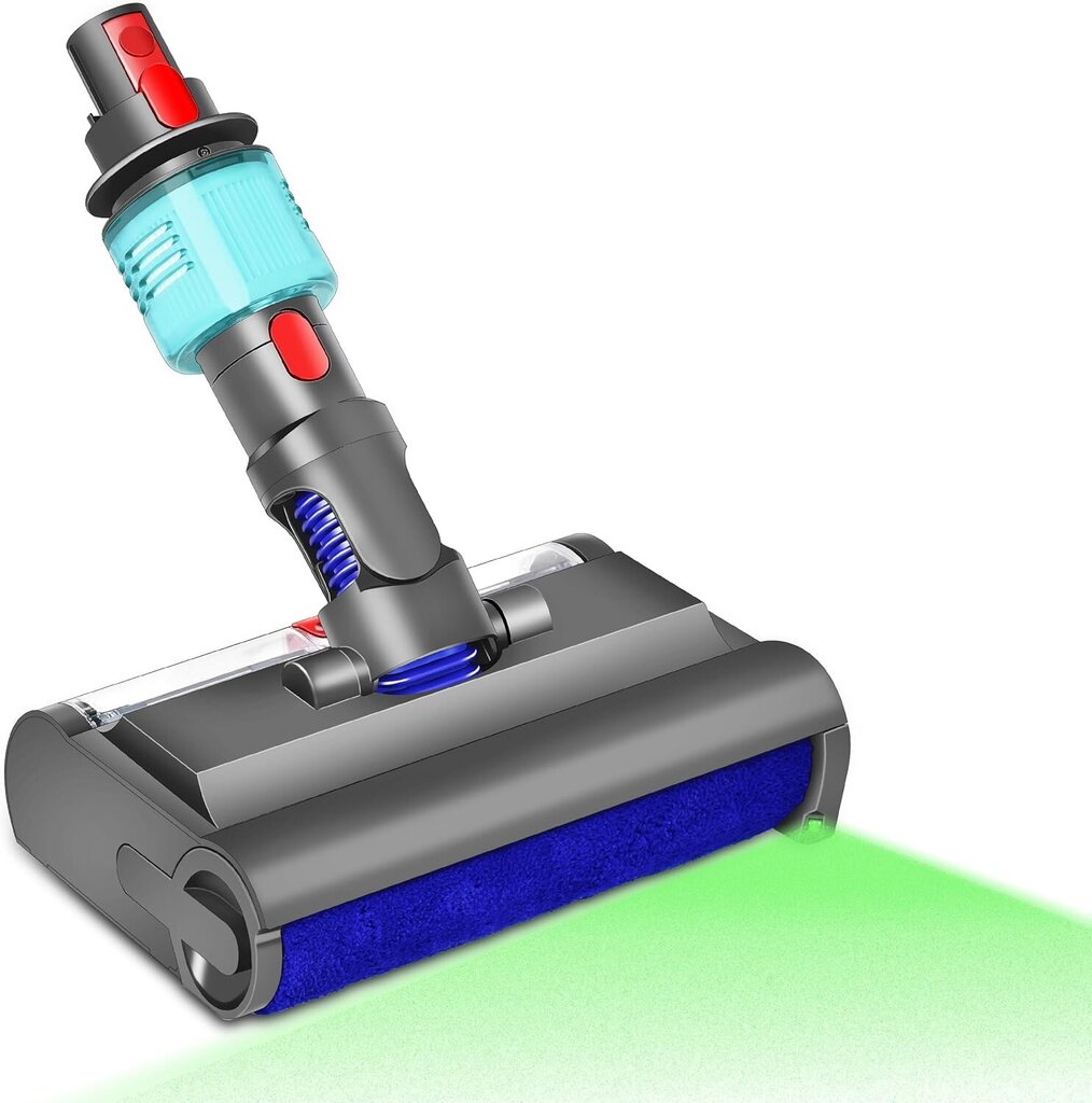 Pesuharja Yhteensopiva Dyson V7 V8 V10 V11 V15 Märkä ja kuiva sähköinen hankauspää vihreällä valolla, puhdistaa ja kuivaa kovat lattiat hinta ja tiedot | Pölynimureiden lisätarvikkeet | hobbyhall.fi