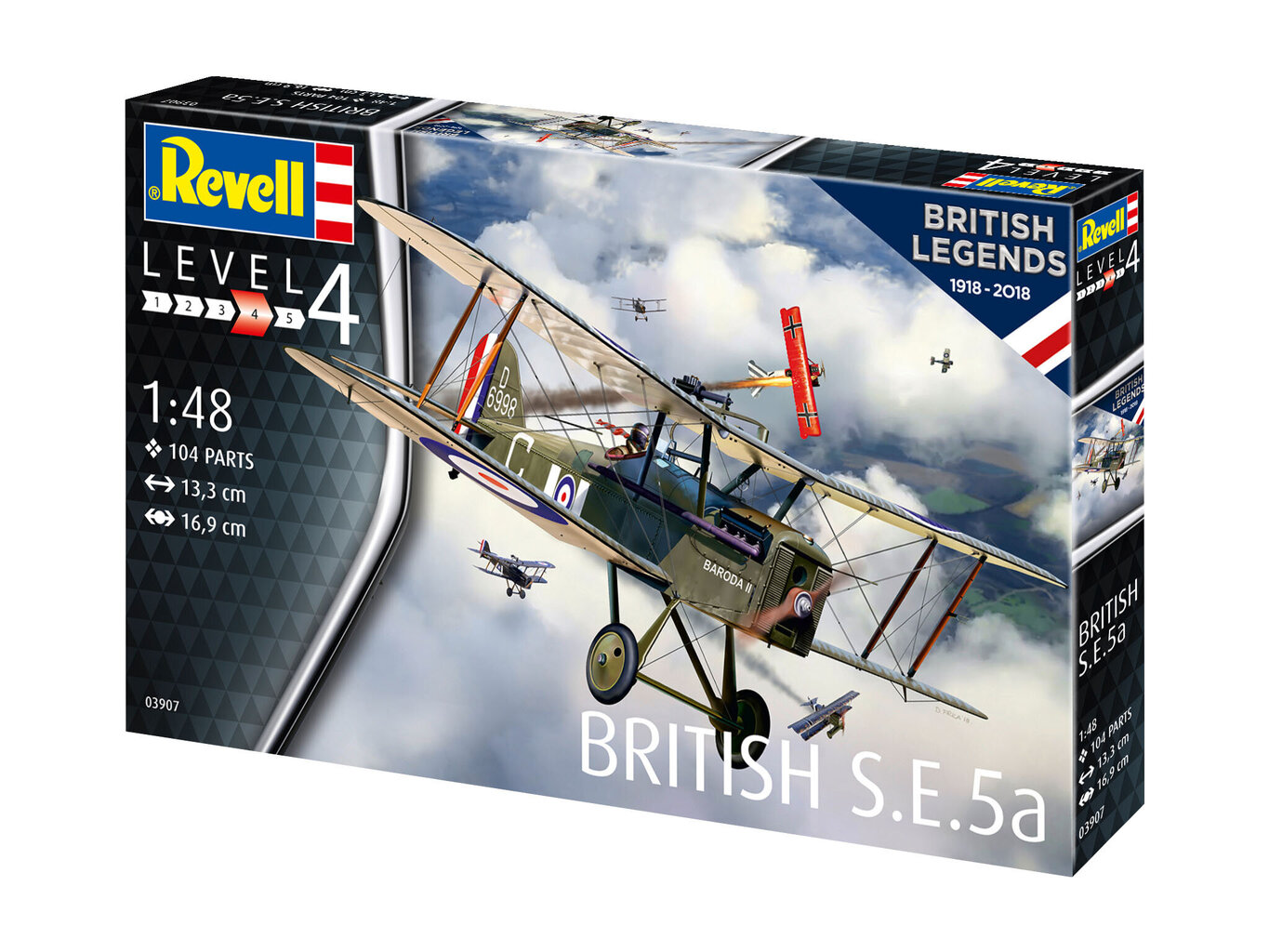 Revell 100 Years RAF: Brittiläinen SE 5a 1:48 hinta ja tiedot | LEGOT ja rakennuslelut | hobbyhall.fi