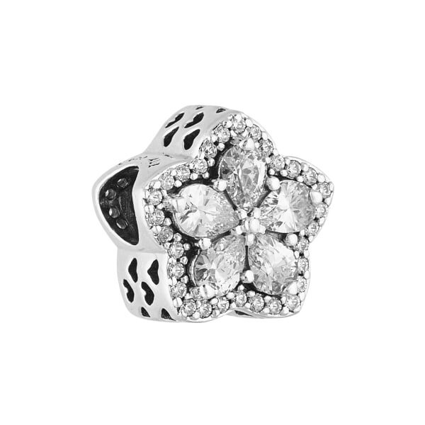 Pandora Sparkling Snowflake Pavé Charm - hopea hinta ja tiedot | Rannekorut | hobbyhall.fi