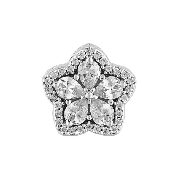 Pandora Sparkling Snowflake Pavé Charm - hopea hinta ja tiedot | Rannekorut | hobbyhall.fi