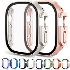 kpl Karkaistu lasikotelo Apple Watch Ultralle 49mm Suojaus Sisäänrakennettu näytönsuoja Täysi peitto iWatch Series Ultra 49mm -kuorelle hinta ja tiedot | Puhelimen kuoret ja kotelot | hobbyhall.fi